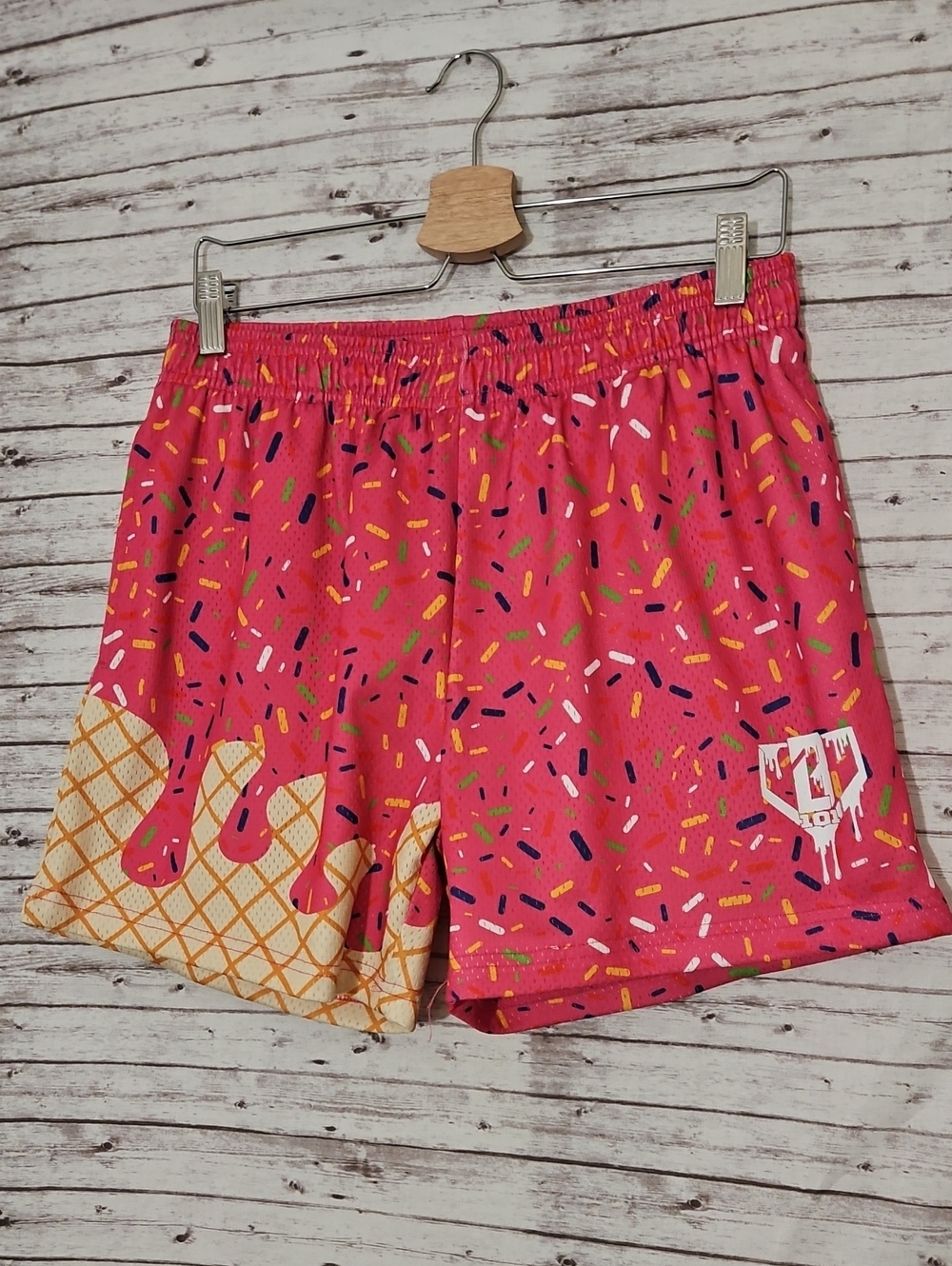 Men's Athletic Shorts — Pink Sprinkle Ice Cream Print